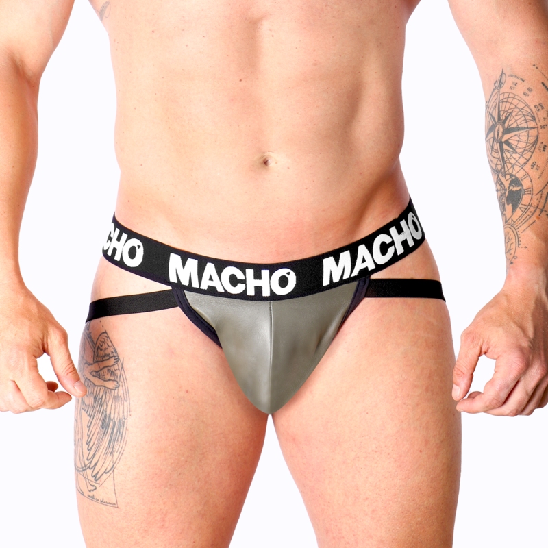 Macho Mx27gr - Jock Leather Gray Beige S