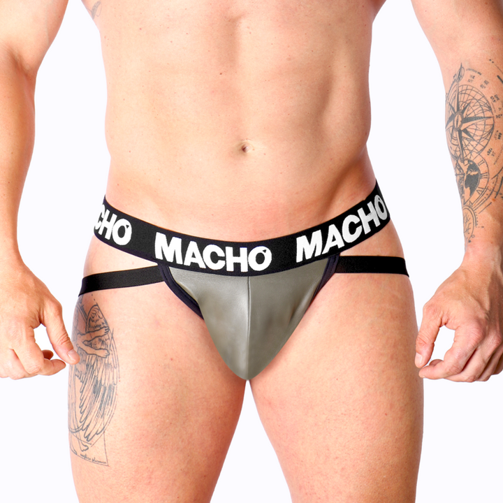 Macho Mx27gr - Jock Leather Gray Beige S