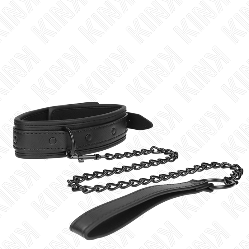 Kink Neoprene Bondage Collar - Model 2 With Belt 78 CM