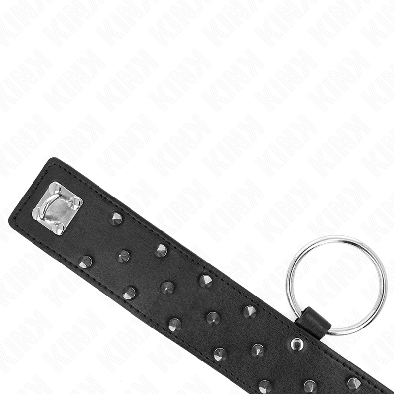 Kink Necklace With Leash - 65 CM With Silver Studs Model 5