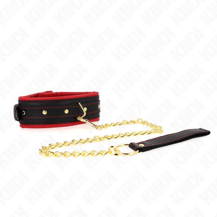 Kink Collar With Plain - Fabric Leash Adjustable 33-48 CM X