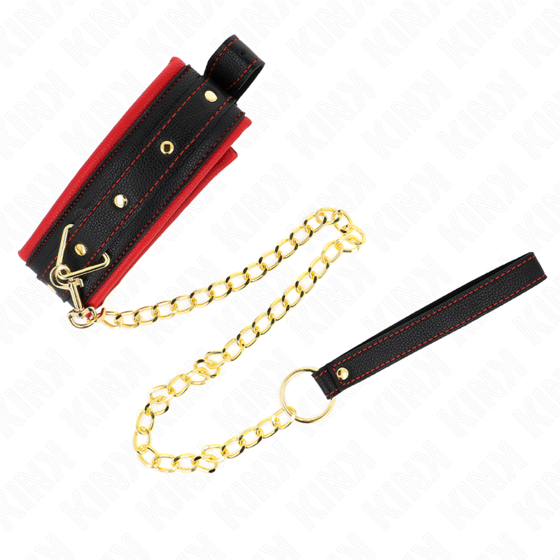 Kink Collar With Plain - Fabric Leash Adjustable 33-48 CM X