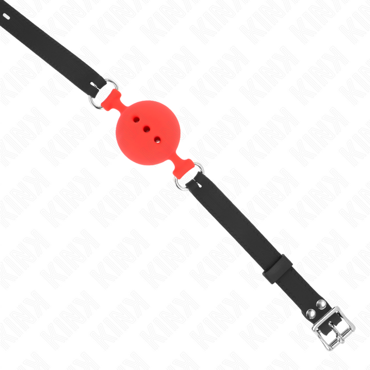 Kink Full Silicone Gag - 55 X 2 CM With 5 CM Ball Size L Red