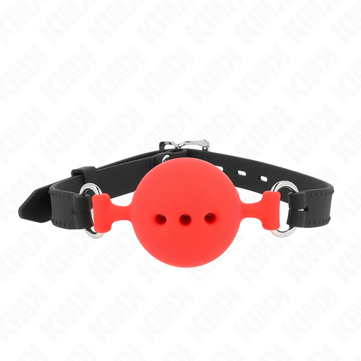 Kink Full Silicone Gag - 55 X 2 CM With 5 CM Ball Size L Red