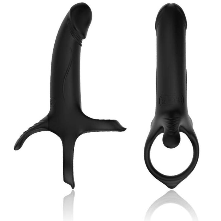 Armony Dildo With - Ring &amp; Vibrator Black