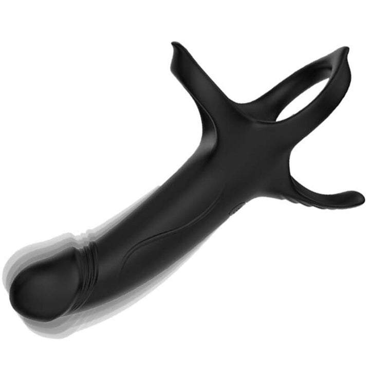 Armony Dildo With - Ring &amp; Vibrator Black