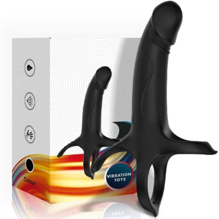 Armony Dildo With - Ring &amp; Vibrator Black