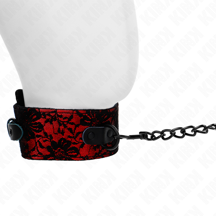 Kink Lace Necklace With - Belt With Real Leather Belt 105 CM /