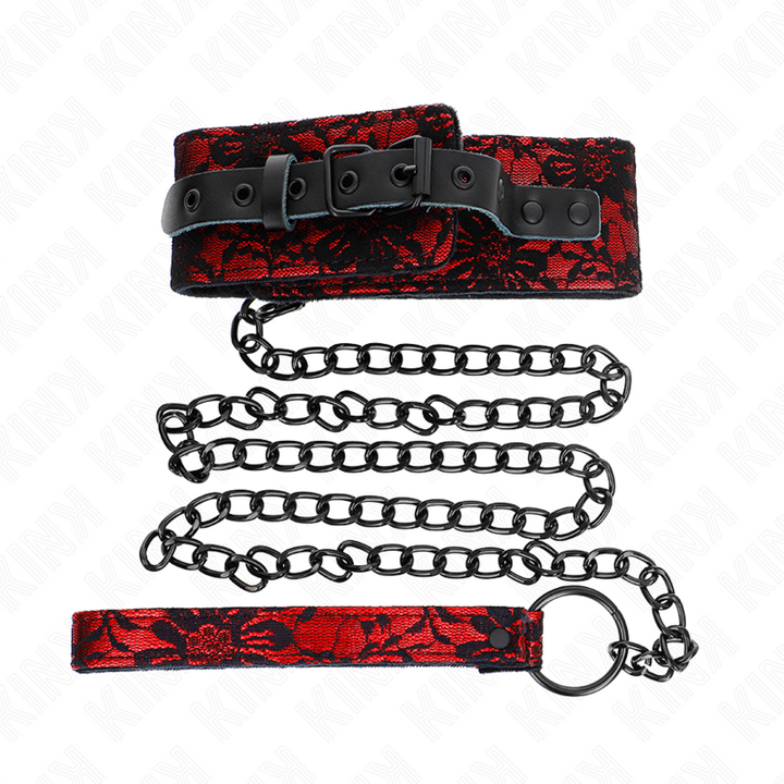 Kink Lace Necklace With - Belt With Real Leather Belt 105 CM /