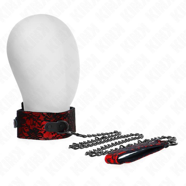 Kink Lace Necklace With - Belt With Real Leather Belt 105 CM /