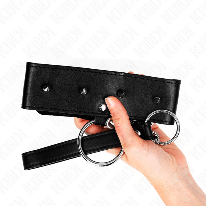 Kink Necklace 65 CM - With Leash With Silver Studs Model 2