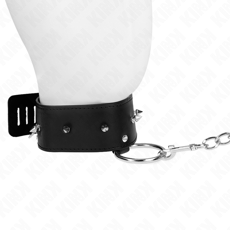 Kink Necklace 65 CM - With Leash With Silver Studs Model 2