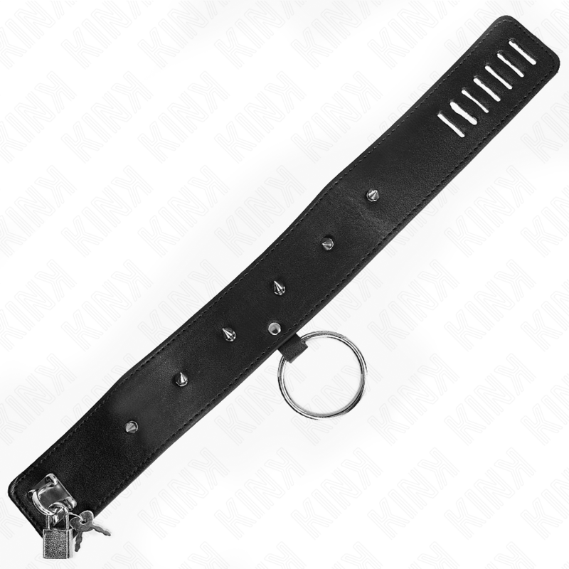 Kink Necklace 65 CM - With Leash With Silver Studs Model 2