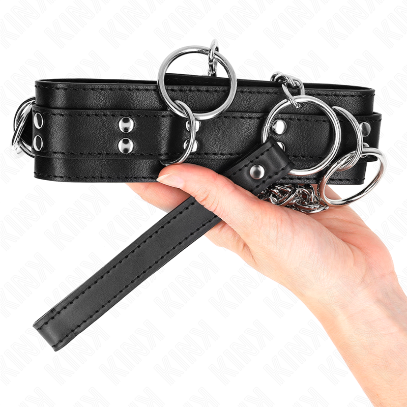 Kink 3 Ring Slavery - Necklace With Strap 80 CM 53 X 5 CM