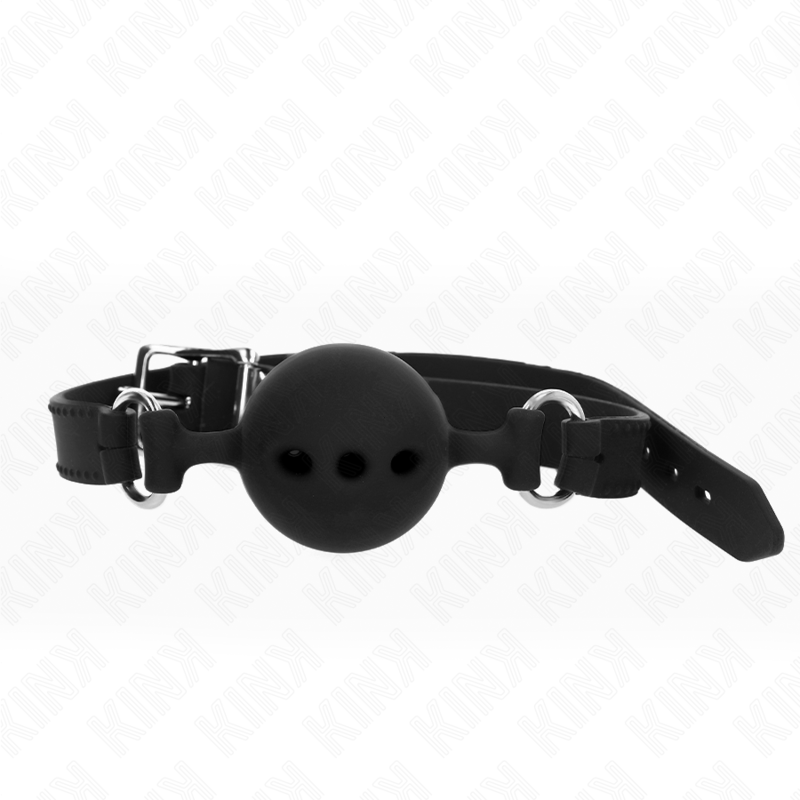 Kink Full Silicone Gag - 55 X 2 CM With 5 CM Ball Size L Black