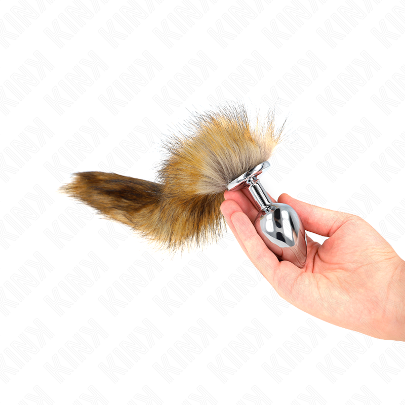 Kink Anal Plug - Size L 10 X 4 CM With Synthetic Tail 40 CM