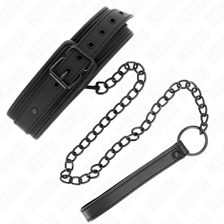 Kink Neoprene Bondage Collar - Model 1 With Belt 78 CM