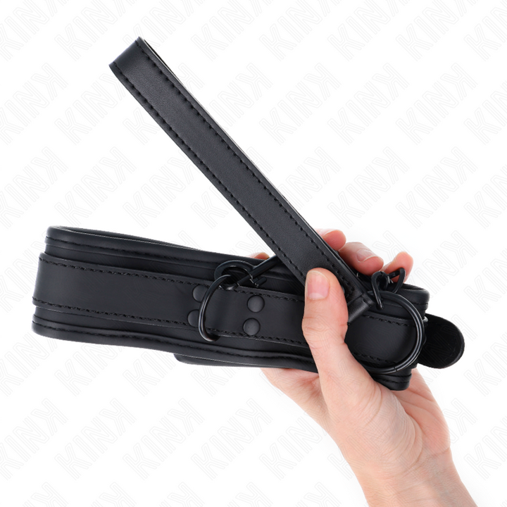 Kink Neoprene Bondage Collar - Model 1 With Belt 78 CM