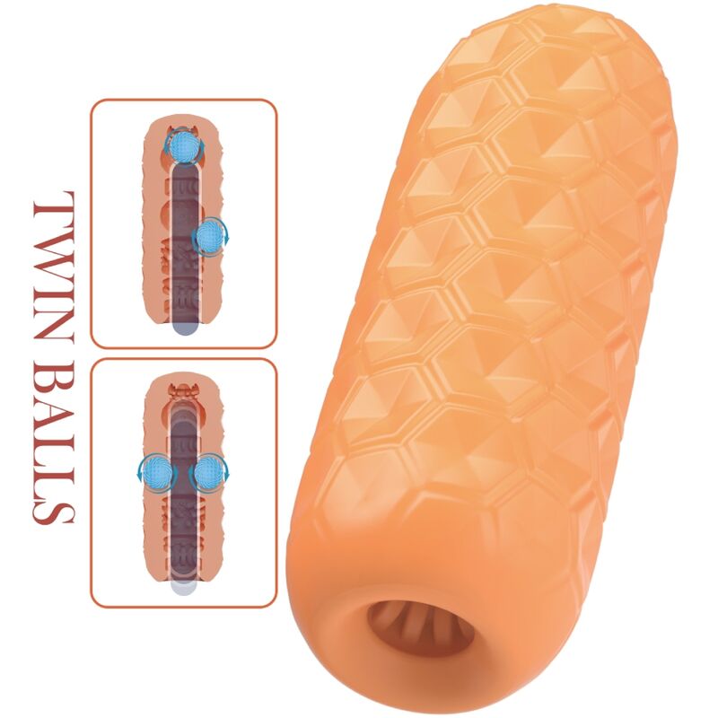 Pretty Love Twin - Balls Male Masturbator Orange