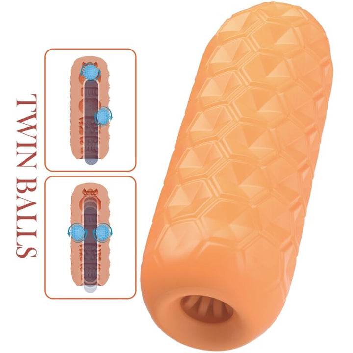 Pretty Love Twin - Balls Male Masturbator Orange