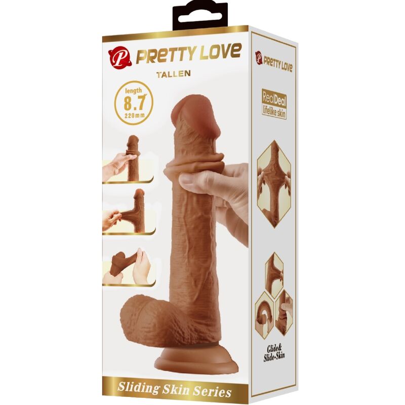 Pretty Love Tallen Realistic Dildo — Brown/TPR