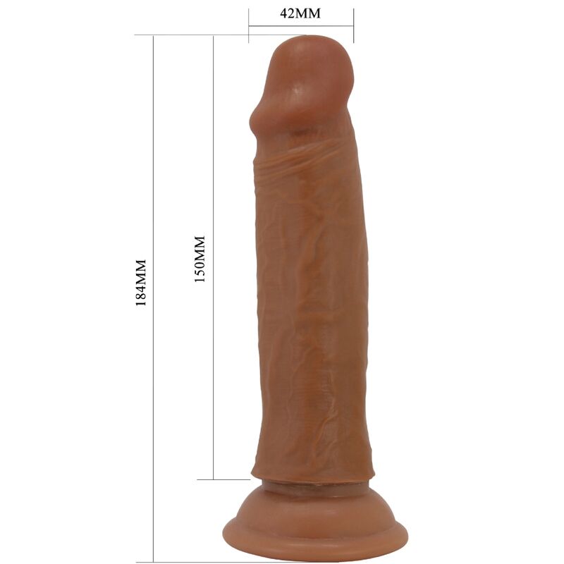 Pretty Love Quentin Realistic Dildo — Brown/TPR