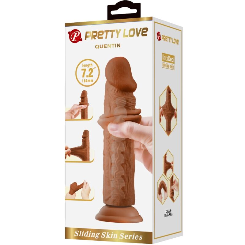 Pretty Love Quentin Realistic Dildo — Brown/TPR