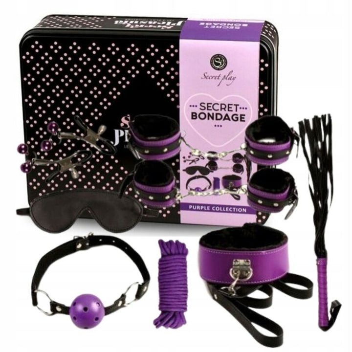 Secretplay BDSM Set - 8pcs Purble /black