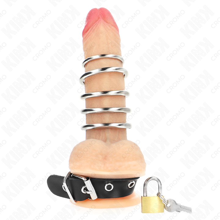Kink Leather Penis - Ring With Lock Strap 21 X 2 CM And 5