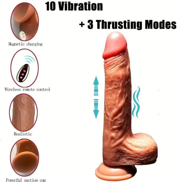 Armony Rechargeable Vibrating Realistic Dildo — Skin TPE