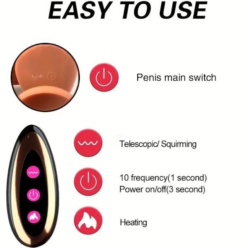 Armony Rechargeable Vibrating Realistic Dildo — Skin TPE