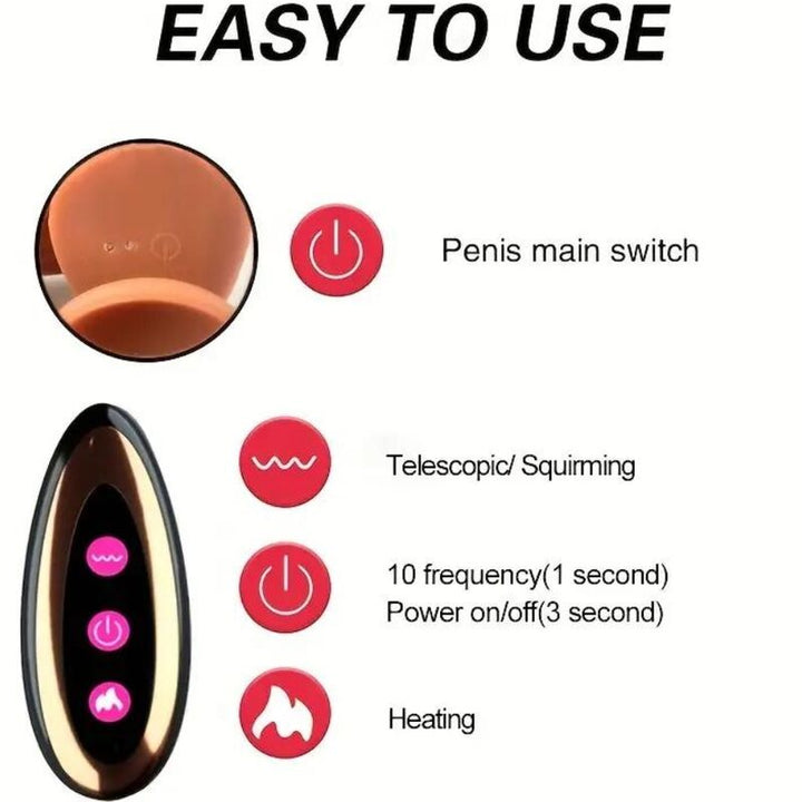 Armony Rechargeable Vibrating Realistic Dildo — Skin TPE