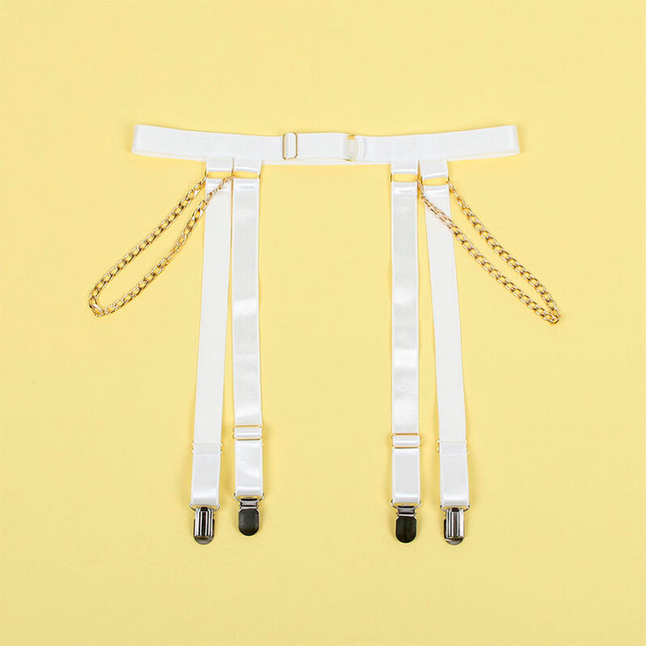 SUBBLIME - 954291 BODY WITH CHAINS + GARTER BELT WHITE L/XL