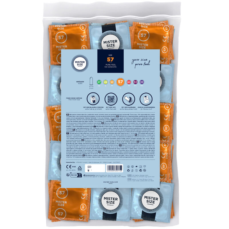 Mister Size - Condom Size L 57 Mm (100 Units)