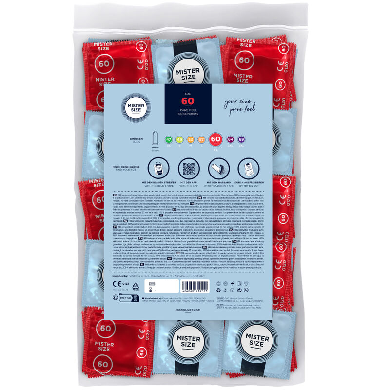 Mister Size - Condom Size XL 60 Mm (100 Units)