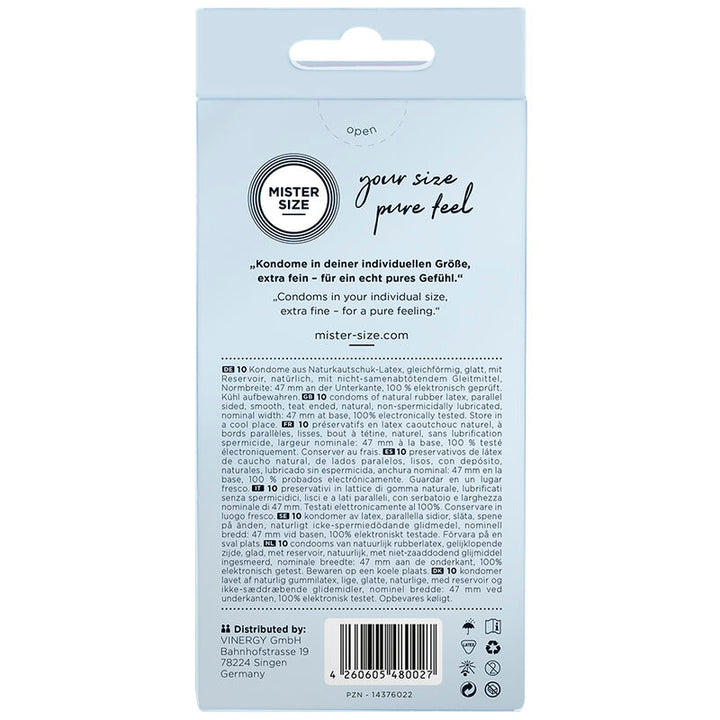 Mister Size - Condoms Size Xs 47 Mm (10 Units)