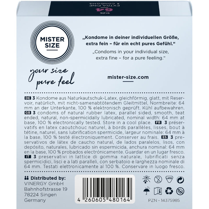 Mister Size - Condoms Size XXL 64 Mm (3 Units)