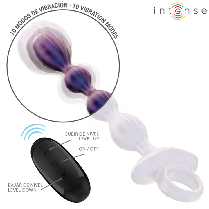 Intense Jackie Vibrating Anal Plug — Purple silicone