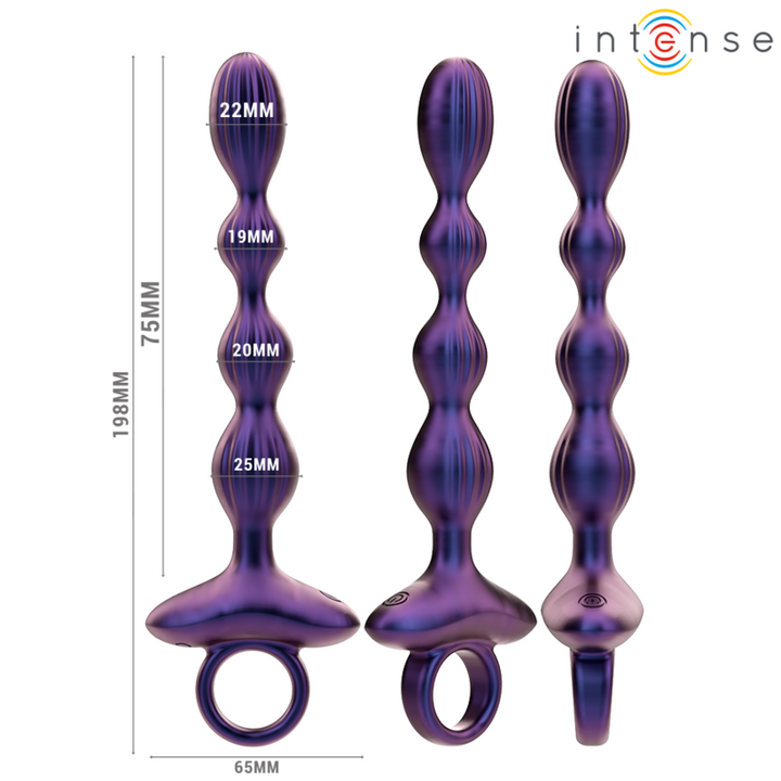 Intense Jackie Vibrating Anal Plug — Purple silicone