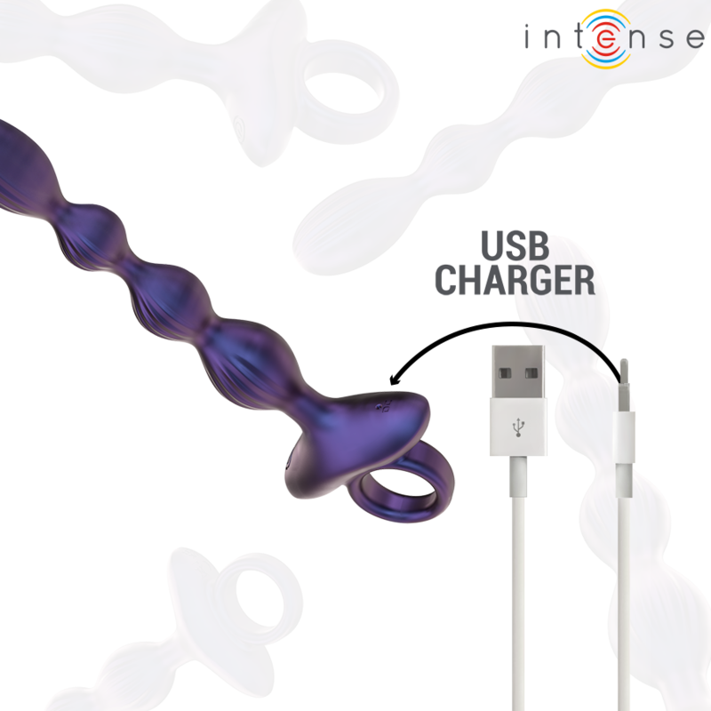 Intense Jackie Vibrating Anal Plug — Purple silicone