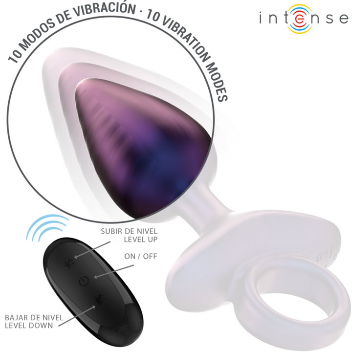 Intense Michael Vibrating Anal Plug — Purple silicone
