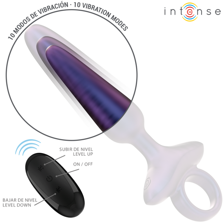 Intense Marlon Vibrating Anal Plug — Purple Silicone