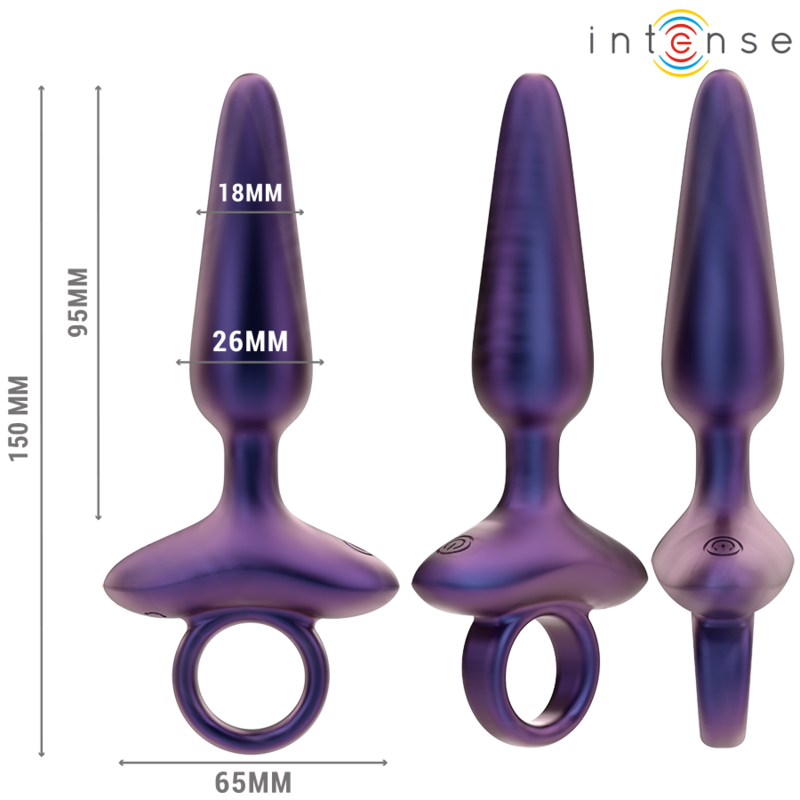 Intense Marlon Vibrating Anal Plug — Purple Silicone