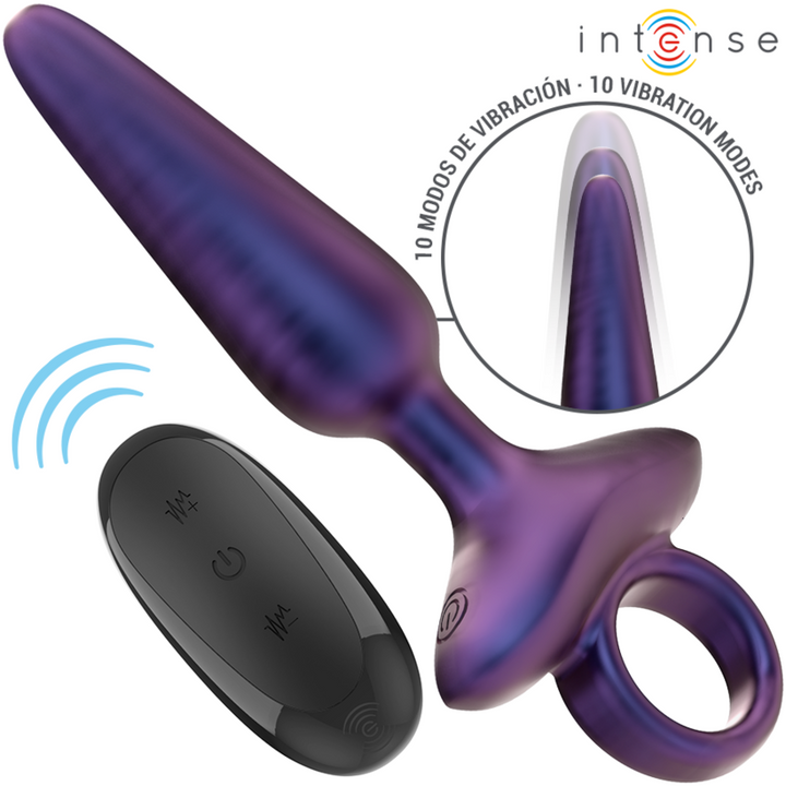 Intense Marlon Vibrating Anal Plug — Purple Silicone