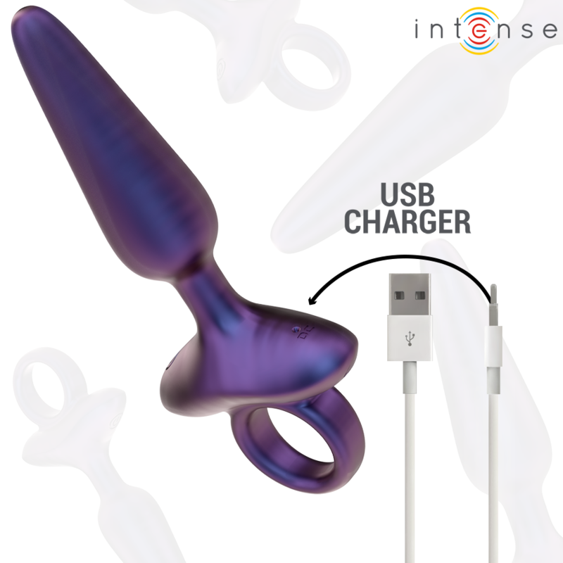 Intense Marlon Vibrating Anal Plug — Purple Silicone