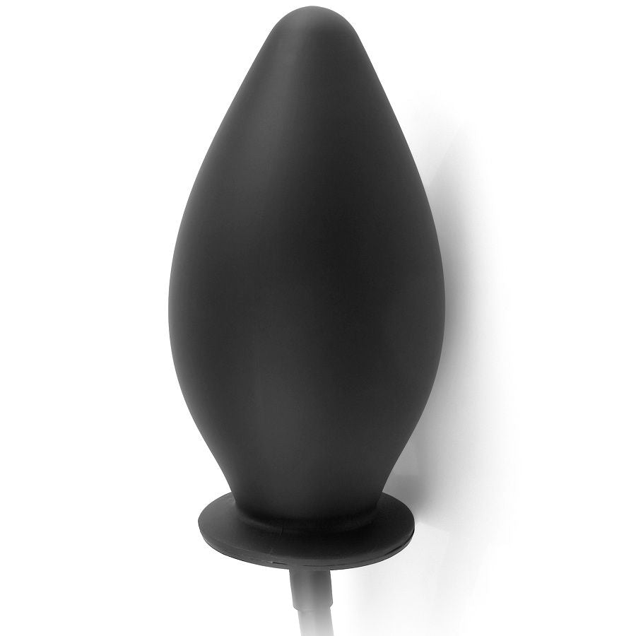 Anal Fantasy Inflatable Silicone Plug — Black silicone