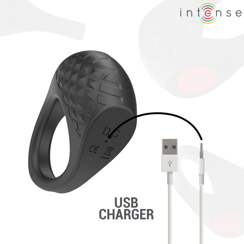 Intense Clover Vibrator - Penis Ring 10 Vibrations Black