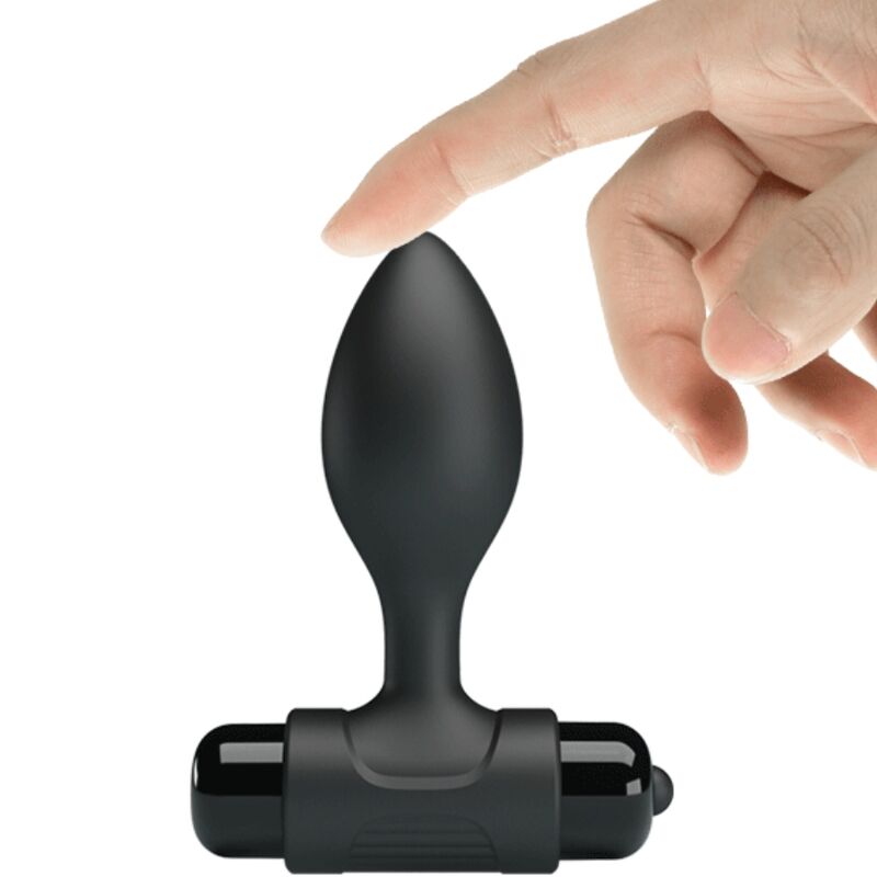 Pretty Love Vibra Butt - 10 Vibrations Anal Plug Black — Black