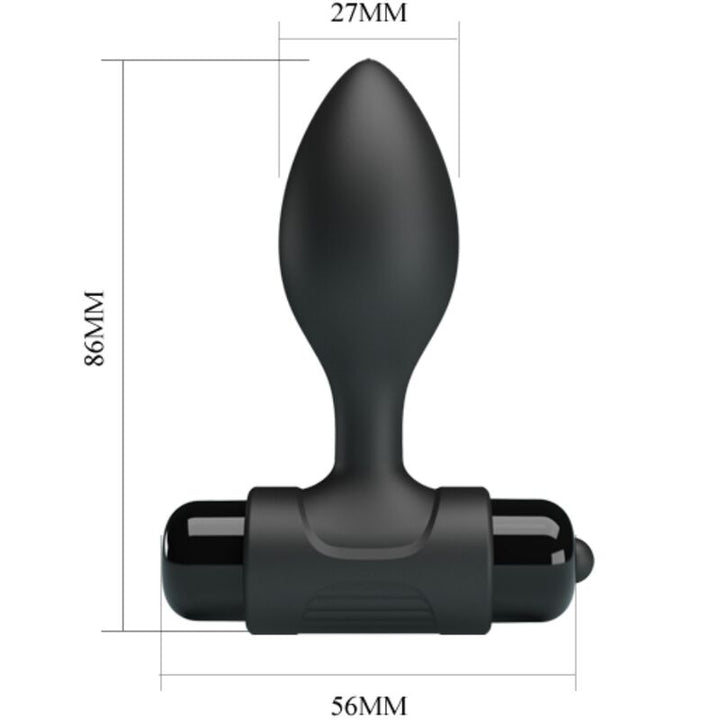 Pretty Love Vibra Butt - 10 Vibrations Anal Plug Black — Black
