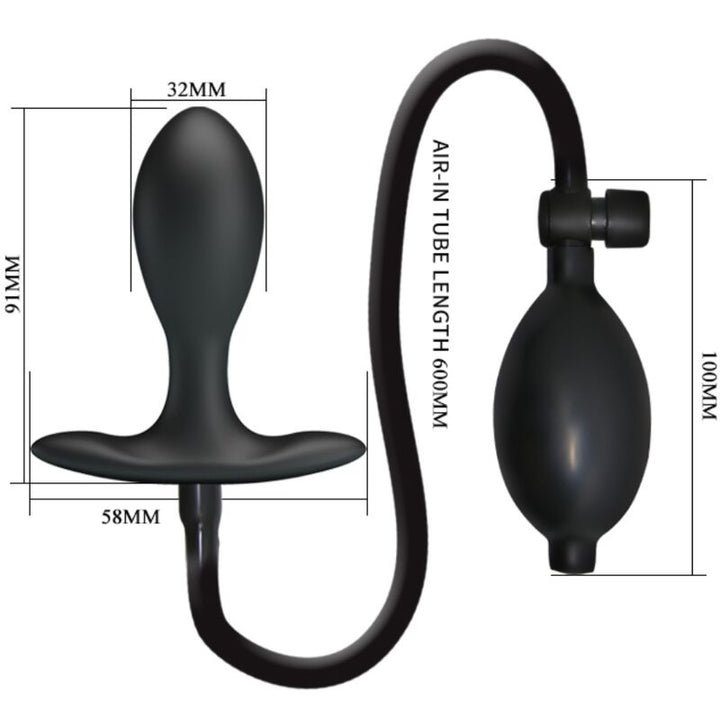 Pretty Love Inflatable Anal - Plug Black — Black